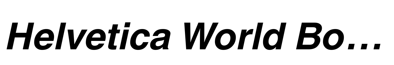 Helvetica World Bold Italic